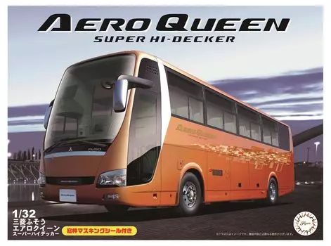 Fujimi Model Tourist Bus Series Mitsubishi Fuso Aero Queen Super High Decker Plastic Model BUS4 1/32 No.4