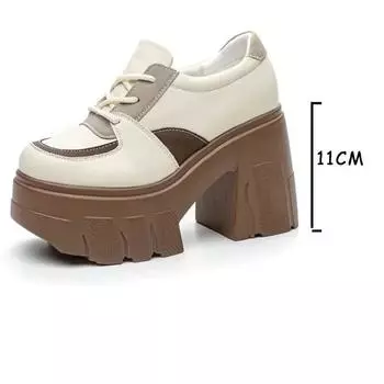 Fujin 11 см натуральная кожа женские высокие брендовые повседневные ботильоны до колена туфли на платформе танкетке каблуки белые туфли на молнии 34