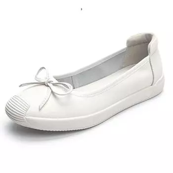 Fujin 2,5 см Этнические женские удобные ретро эргономичные туфли из натуральной коровьей кожи Осенние мягкие туфли на плоской подошве для отдыха Мокасины без застежек 35 чёрный