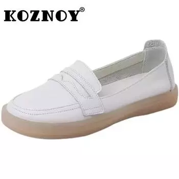 Fujin 2,5 см натуральная кожа удобные оксфорды летние женские мокасины на мягкой подошве роскошные неглубокие балетки этническая женская элегантная обувь 35 чёрный