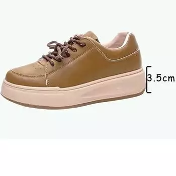 Fujin 3,5 см микрофибра кожа вулканизированная массивные кроссовки мокасины брендовые удобные весенне-осенние ботильоны женские туфли на платформе 35 белый