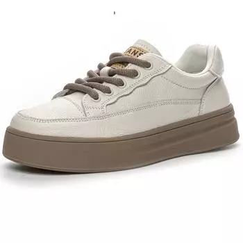 Fujin 3,5 см синтетическая ткань натуральная кожа весна вулканизированные толстые кроссовки женские мокасины на платформе высокого бренда осенние туфли на плоской подошве 35 белый