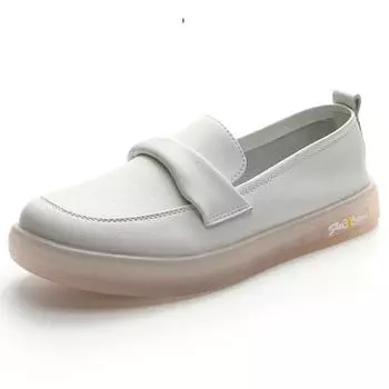 Fujin 3 см натуральная кожа слипоны женские крючком женские неглубокие мокасины на плоской подошве летняя элегантность удобные мягкие подошвы роскошные этнические туфли 35 белый