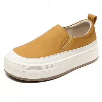 Fujin 4.5 см из натуральной коровьей кожи, дизайнерская платформа, танкетка, весна-осень, балетки, женские модные сандалии, тапочки, мокасины