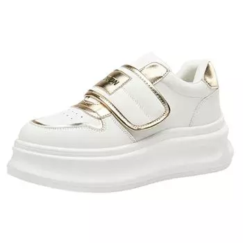 Fujin 6 см натуральная кожа балетки удобные женские весна лето вулканизированные осенние массивные кроссовки мокасины женские туфли на платформе балетки 34