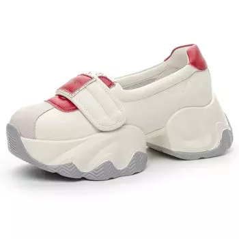 Fujin 7 см мокасины полые модные женские сандалии на платформе танкетке удобные летние туфли крючком тапочки из натуральной кожи коровы