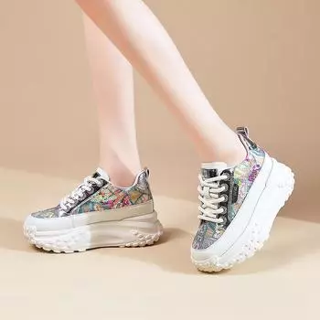 Fujin 7 см синтетическая натуральная кожа модные каблук сапоги женские летние туфли платформа танкетка толстые кроссовки женские туфли-лодочки весенние туфли 34