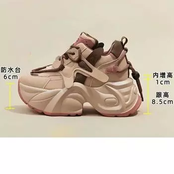 Fujin 9.5 см Новые микрофибровые натуральная кожа вулканизированные высококачественные удобные весенне-осенние женские кроссовки на платформе с массивными кроссовками-лоферами 33