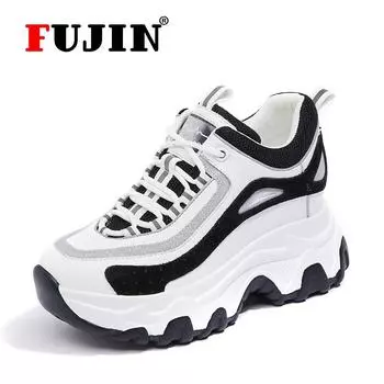 Fujin/летние весенне-осенние носки, удобные кроссовки на платформе, вязаная дышащая удобная женская обувь для бега, массивная женская обувь для девочек