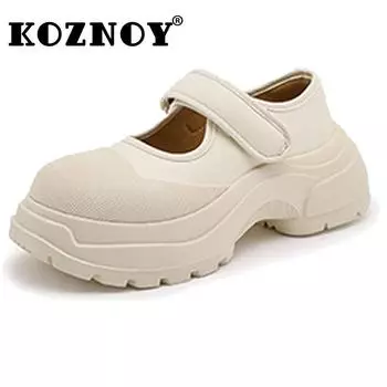 Fujin/Новые синтетические женские шлепанцы на крючках, 6 см, летние шлепанцы Мэри Джейн на танкетке, роскошные удобные женские модные поддерживающие эргономичные туфли 35 бежевый