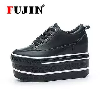 Fujin/весенне-летняя обувь, женские повседневные лоферы, модные кроссовки, женская обувь с низким вырезом, женская новая обувь высокого качества 34 белый