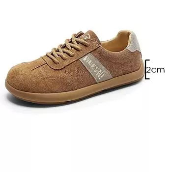 Fujin Женские ботильоны из натуральной коровьей замши 2 см, модные массивные кроссовки, удобные ботильоны на плоской подошве, весенняя обувь разных цветов 35