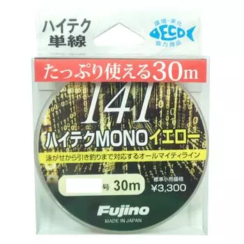 Fujino 141 High Tech Underwater Нить МОНО Желтая 30м 0.1 жёлтый