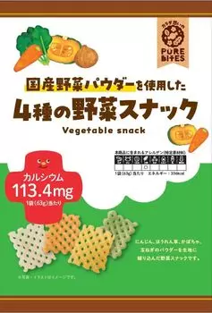 Fujisho PURE BITES 4 вида овощных закусок с использованием отечественного овощного порошка 63 г x 8 пакетиков