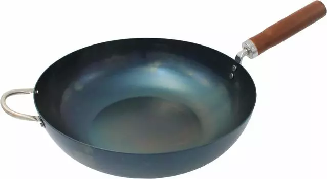Fujita Metal One Hand Wok с деревянной ручкой 30 см Sweet Craftsman 010113 черный