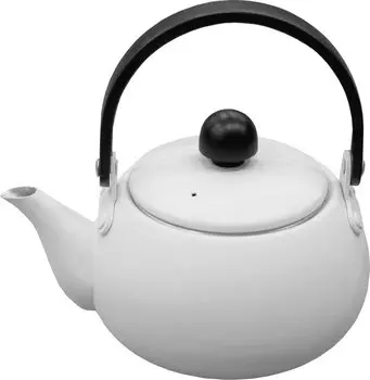 Чайник Fujita Metal тусклый с виноградной лозой матово-белый 112138 0,6 л белый