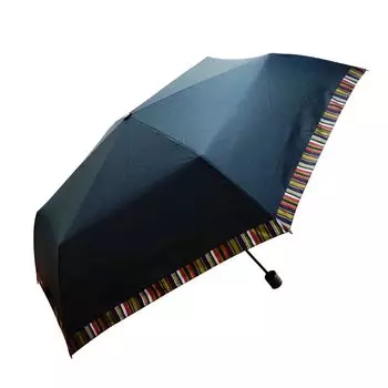 Fujitaya Windproof Folding Umbrella Big Size Folding Umbrella Edge Stripe Black 65cm VIVID-FLOW Men s M65-1807 чёрный