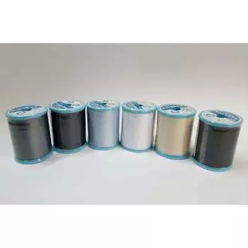 FUJIX Chappe Span Нет. 60 200м 6 цветов набор швейных ниток синий