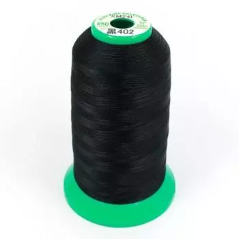 FUJIX Commercial King Polyester Sewing Thread No. 50 Plain Fabric 3000m col.402 Black