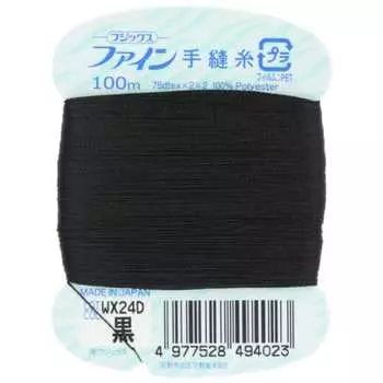 Fujix Fine [Нитки для ручного шитья] #40 100м цв.402 черный