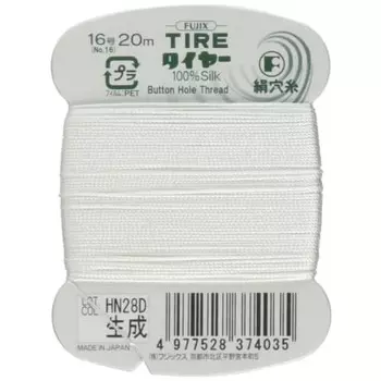 Fujix Tire Silk Hole Thread No. 16 Длина 20м цв.403 Поколение