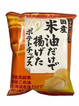 Fukagawa Yushi Kogyo Картофельные чипсы, обжаренные только на рисовом масле, 60 г x 12 пакетов