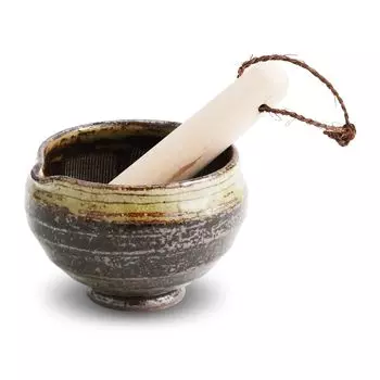 Fukubeya Takada Ware Ступка для кунжута Дробилка для кунжута Кунжут Кунжут Кунжут Подходит для заправки и гравировки линий на горшках с соусом
