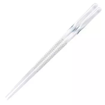 Fukui Craft Chopsticks Made in Japan 23cm Vidro Twisted Chopsticks Spiral Silver ZA-0550