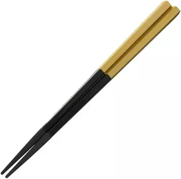 Fukui Craft Chopsticks Made in Japan Pentagonal Chopsticks 21.0cm [Dishwasher/Dryer/Microwave OK] Black/Gold ZA-372381