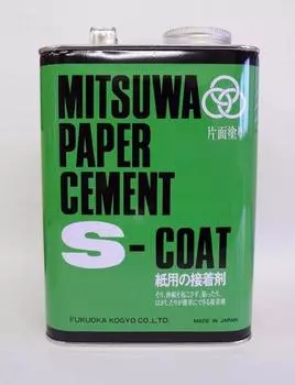 Fukuoka Kogyo Mitsuwa Paper Cement S Coat 4л банка 3800мл [HTRC 3]
