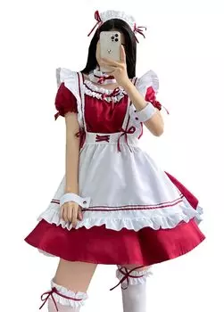 [FULINE] Косплей горничной One Piece Lolita Cos Большой размер Moe Униформа Культурный фестиваль Школьный фестиваль Костюм для фотосессии Милая готическая Лолита для начинающих