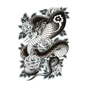 Наклейка-татуировка на всю спину с рисунком укиё-э на спине, большой узор, властная фотография, водонепроницаемая наклейка-татуировка на всю спину 320*480MM