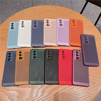 Полный чехол для рассеивания тепла с пленкой для объектива для Xiaomi Poco F6 F5 Pro, дышащая охлаждающая сетка, жесткий корпус из ПК Poco F5 Pro чёрный