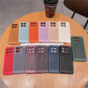 Полный чехол для рассеивания тепла с пленкой для объектива для Xiaomi 14 13 13T Pro Ultra Breathable Cooling Grid Hard PC Back Shell For Xiaomi 13 чёрный