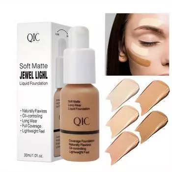 Full Coverage Matte Foundation - стойкая и увлажняющая основа под макияж для всех типов кожи - жидкий консилер Wheat Bronze. Водостойкий BB-крем