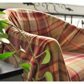 Full Covering Fabric Craft Chenille Sofa Cover Sofa Towel Gangqin Cover Cloth/Cover Bedspread Plaid Fetish Casual Blanket Beach Towel American Red Square 150*190cm