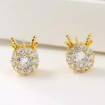 Full Diamond Dragon Earrings for Women National Fashion Style Rotating Disc Niche Design Sparkling Year of The Dragon Earrings