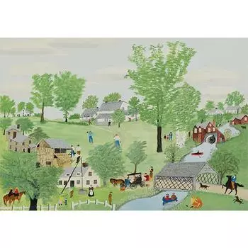 Полный набор для вышивки крестом с рисунком из шелковых ниток 11CT и рисунком «Пейзаж» Арт-декор HH0983