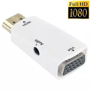 Full HD 1080P HDMI-VGA и аудиоадаптер для HDTV / Монитора / Проектора чёрный