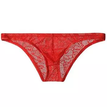 Full Lace Bikini Lace Lace Inner Sexy Shorts [Jester] Men s Shorts, Underwear, (L, Red)