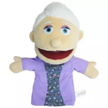 Full Open Mouth Family Hand Puppet Plush Doll Toy Storytelling Party Supplies Grandmother