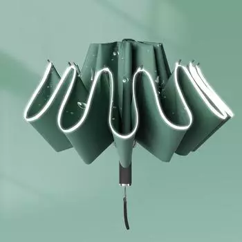 Full reverse folding umbrella hemming reflective three-fold umbrella umbrella printing umbrella umbrella