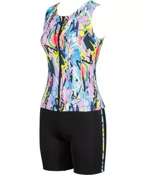 Full shape neat body makes your waist look length fits up to Q large fitness PU size 9 [Wacoal Swimwear] swimsuit, line, slimmer, separate, 3/4