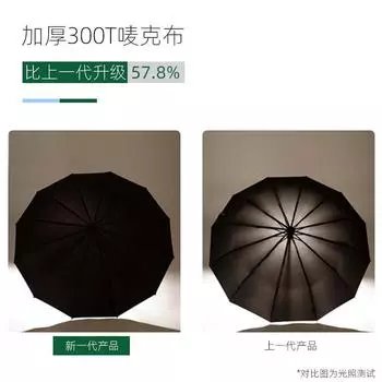 Full Umbrella Male and Female Students Folded Shrink Large Sturdy Simple Sunshade Sunscreen Sunshine and Rain Sun Umbrella three-fold umbrella