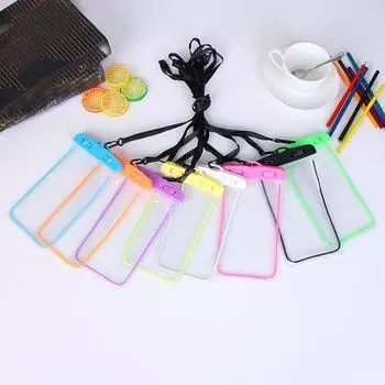 Водонепроницаемый светящийся водонепроницаемый чехол для телефона с полным обзором, прозрачный чехол для сенсорного экрана для подводной фотосъемки, сумка для плавания