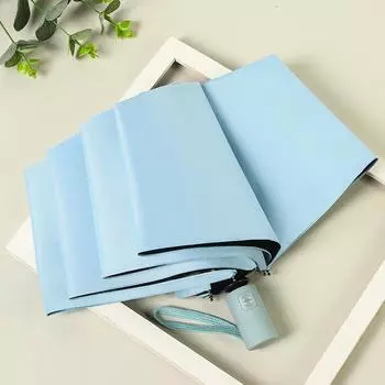 Full vinyl sunscreen parasol three fold sun umbrella UV protection weather and rain dual purpose folding umbrella