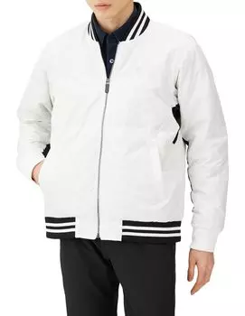 Full Zip Blouson Outer Recycled Down Thermal Storage Water Repellent Golf MGMWJK07 WH00 M [Munsingwear] Men s (White)