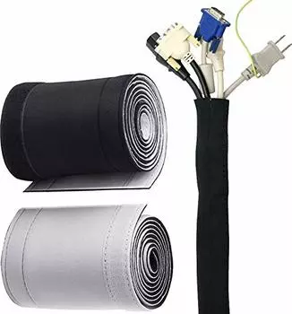 Fullpa защитная крышка для проводки, кабельная лента, огнестойкая, электроустойчивая, водонепроницаемая, простая установка, двусторонняя, большой и маленький комплект из 2 м