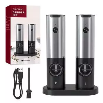 Fully Automatic Pepper Grinder Salt Pepper Grinder USB Rechargeable Adjustable Coarseness Spice Grinder Kitchen Tool Accessories
