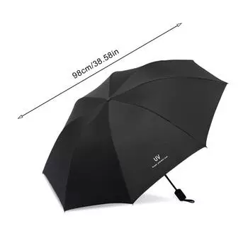 Fully automatic umbrella black glue sunscreen sun and rain dual-use folding sun umbrella темно-синий